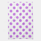 Lilac- und Weißpolka-Punkte Geschirrtuch (Vertikal)