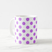 Lilac- und Weißpolka-Punkte Kaffeetasse (Vorderseite Links)
