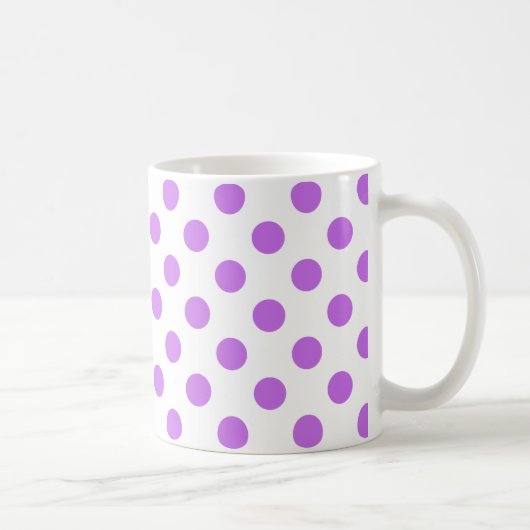 Lilac- und Weißpolka-Punkte Kaffeetasse (Rechts)