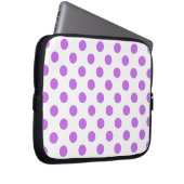 Lilac- und Weißpolka-Punkte Laptopschutzhülle (Vorne Rechts)