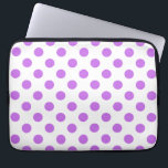 Lilac- und Weißpolka-Punkte Laptopschutzhülle<br><div class="desc">Lilac- und Weißpolka-Punkte</div>