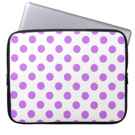 Lilac- und Weißpolka-Punkte Laptopschutzhülle