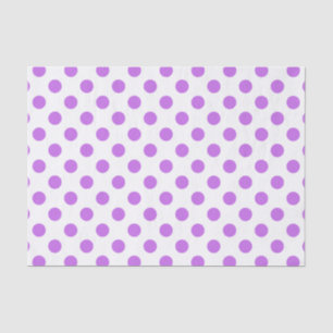 Lilac- und Weißpolka-Punkte Seidenpapier