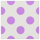 Lilac- und Weißpolka-Punkte Stoff (Nahaufnahme)