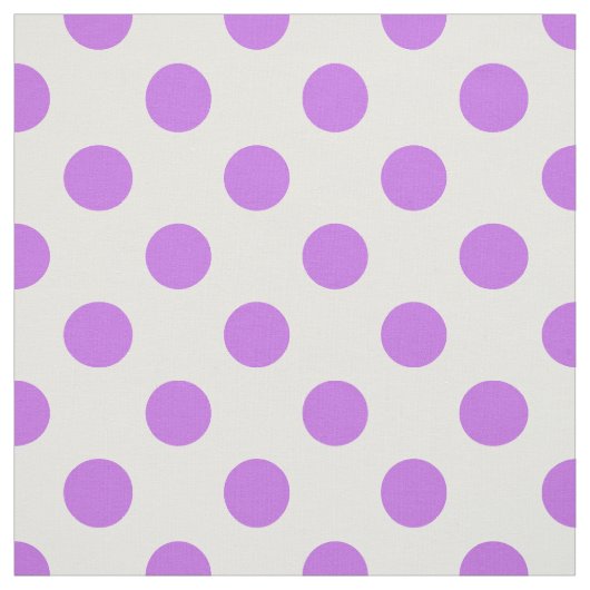 Lilac- und Weißpolka-Punkte Stoff (Muster)