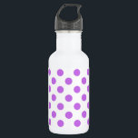 Lilac- und Weißpolka-Punkte Trinkflasche<br><div class="desc">Lilac- und Weißpolka-Punkte</div>