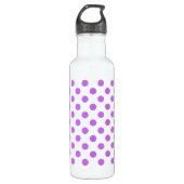 Lilac- und Weißpolka-Punkte Trinkflasche (Vorderseite)