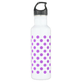 Lilac- und Weißpolka-Punkte Trinkflasche