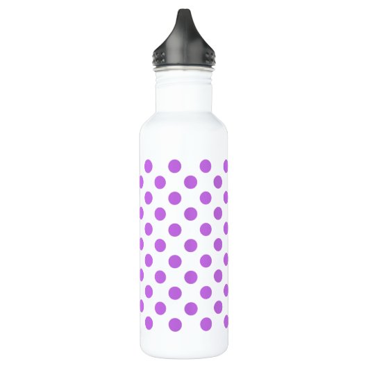 Lilac- und Weißpolka-Punkte Trinkflasche (Links)
