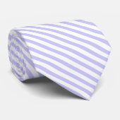 Lilac und White Diagonal Stripes Neck Tie Krawatte (Gerollt)