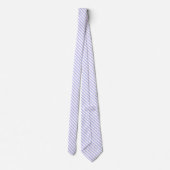 Lilac und White Diagonal Stripes Neck Tie Krawatte (Rückseite)