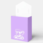 Lilac und White Teacup Tent Fevor Boxes Geschenkschachtel (Geöffnet)
