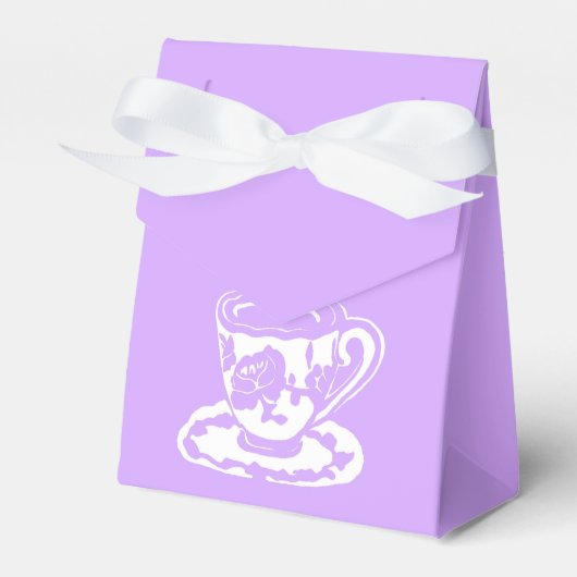 Lilac und White Teacup Tent Fevor Boxes Geschenkschachtel (Vorderseite)