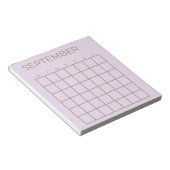 Lilac Undated September Calendar for Planner Notizblock (angewinkelt)