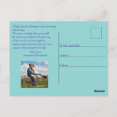 Lilac Vergiss-me-not-Blume Vielen Dank Postkarte (Rückseite)