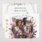 Lilac Vineyard Wedding RSVP (Vorne/Hinten)