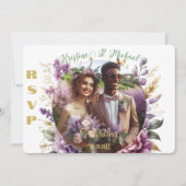 Lilac Vineyard Wedding RSVP (Vorderseite)