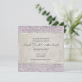 Lilac Vintag French Regency Lace Probe Dinner Einladung (Stehend Vorderseite)