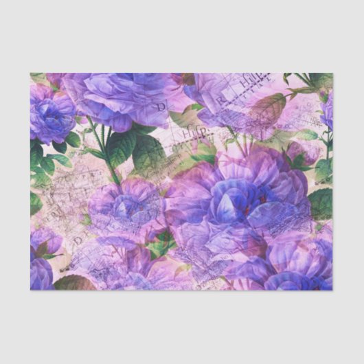 Lilac Vintag Rose Decoupage Seidenpapier (Vorderseite)