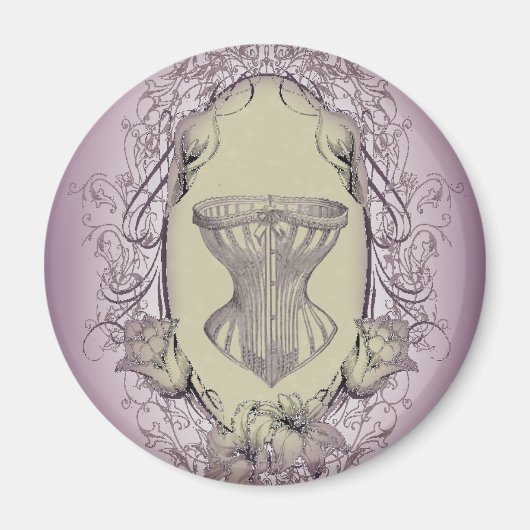 Lilac Vintages Steampunkbriefe Viktorianisches Kor Magnet (Vorne)