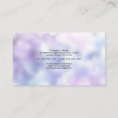 Lilac Violet und Blue Bokeh Marble Visitenkarte (Rückseite)