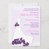 Lilac & Violets Bridress Brautparty 12x18 Einladung (Vorderseite)