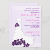 Lilac & Violets Bridress Brautparty 12x18 Einladung (Vorne/Hinten)