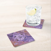 Lilac, violette pinwheel Wirbel im Meer Rechteckiger Pappuntersetzer (Vor Ort)