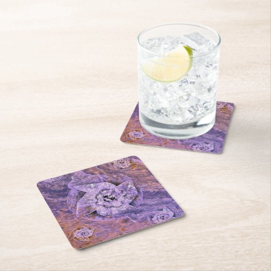 Lilac, violette pinwheel Wirbel im Meer Rechteckiger Pappuntersetzer (Vor Ort)