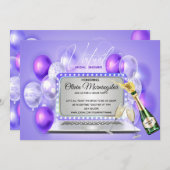 Lilac Virtual Brautparty Celebration Notebook Einladung (Vorne/Hinten)