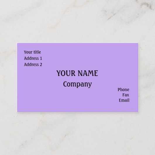 Lilac Visitenkarte (Vorderseite)