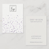 Lilac Watercolor Confetti 2 Studiovorführung Visitenkarte (Vorne/Hinten)