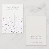 Lilac Watercolor Confetti Hair Clip Display Visitenkarte (Vorne/Hinten)