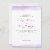 Lilac Watercolor Dip Wedding Einladung (Vorderseite)