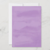 Lilac Watercolor Dip Wedding Einladung (Rückseite)