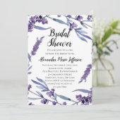 Lilac Watercolor Fantastisches Brautparty Einladung (Stehend Vorderseite)