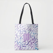 Lilac Watercolor Feathers Pattern Tasche (Vorderseite)
