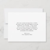 Lilac Watercolor Floral Elegante Hochzeit Dankeskarte (Rückseite)