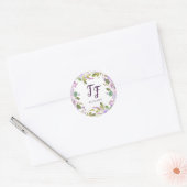 Lilac Watercolor Floral Wedding Stickers (Umschlag)