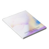 Lilac Watercolor Gold Abstrakter Personalisierter  Notizblock (angewinkelt)