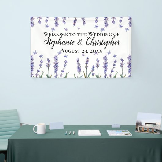 Lilac Watercolor Hochzeit bei schöner Aussicht Banner (Messeveranstaltung)