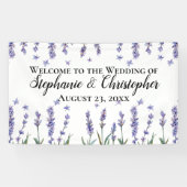 Lilac Watercolor Hochzeit bei schöner Aussicht Banner (Horizontal)