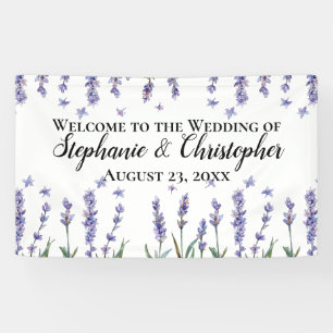 Lilac Watercolor Hochzeit bei schöner Aussicht Banner
