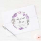 Lilac Watercolor Rose Danke Ihnen für Stickers (Umschlag)