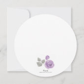 Lilac Watercolor Rose Kinderdusche Einladung (Rückseite)