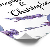 Lilac Watercolor Schöne Hochzeit - Willkommen Poster (Ecke)