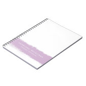 Lilac Watercolor Splash Personalisiertes Notebook Notizblock (Linke Seite)