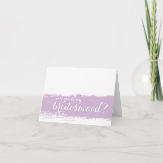 Lilac Watercolor | Werden Sie meine Bridesmaid-Kar Einladung (Vorderseite)
