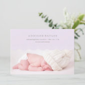 LILAC WAVES | GEBURTSANKÜNDIGUNG ANKÜNDIGUNG (Stehend Vorderseite)