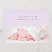 LILAC WAVES | GEBURTSANKÜNDIGUNG ANKÜNDIGUNG (Vorne/Hinten)